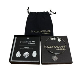 Alex and Ani Silver Shell bracelet-like new-with gift box and gift bag included